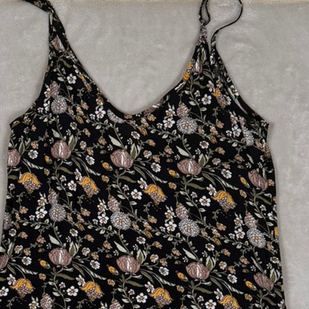 Natural Life Maxi Dress Womens Size Small Black Floral Boho Festival Sleeveless - Picture 9 of 9